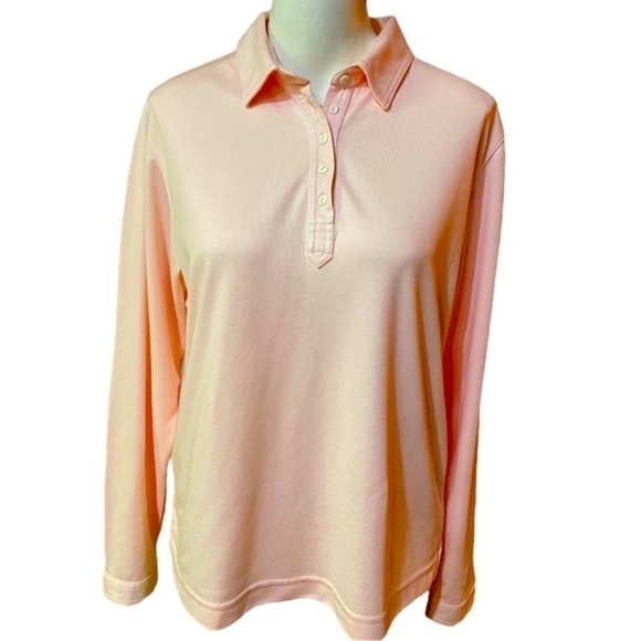 Tail Coolmax Extreme Pique Top Long Sleeve Collared Size L Pale Pink - Picture 1 of 7